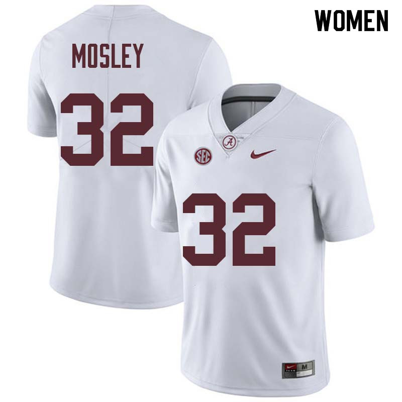 Alabama Crimson Tide Women's C.J. Mosley #32 White NCAA Nike Authentic Stitched College Football Jersey HP16M55LV